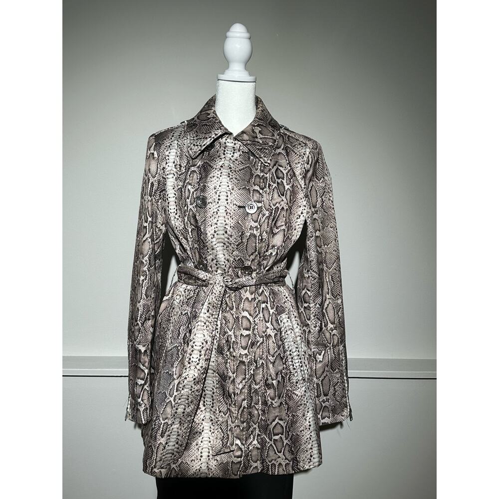 Via Spiga Python Print Trench Coat | Size Small - image 1